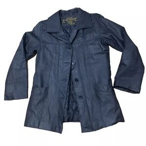 Nuovo Millenio GIO-ARMAND Confection Genuine Leather Blazer Adult S Black Jacket